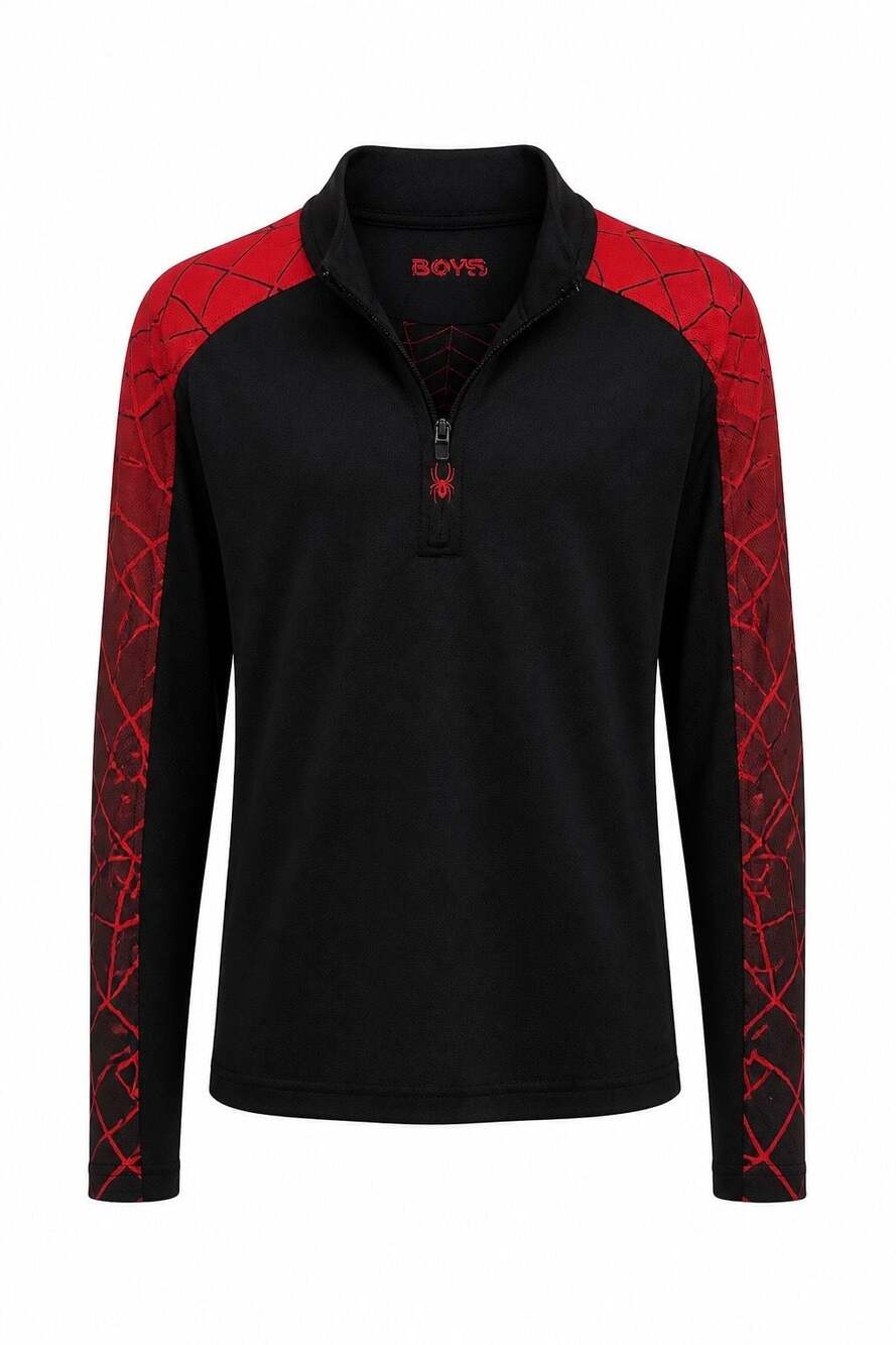 Spyder Boys' Linear Web Dry W.E.B. T-Neck Midlayer Shirt #1313